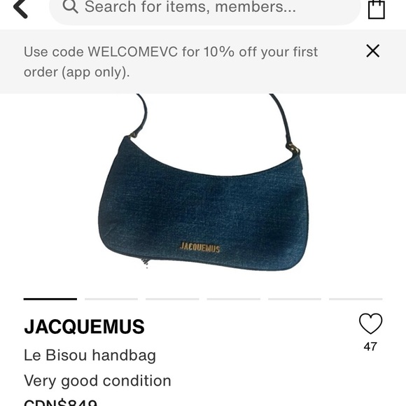 Jacquemus Le Bisou Denim Shoulder Bag Authentic Like New - Picture 13 of 16